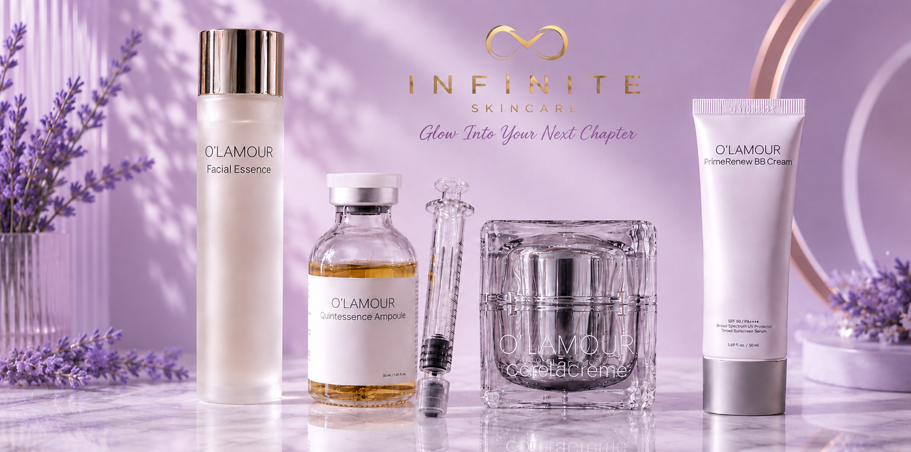 O'LAMOUR skincare collection by INFINITE